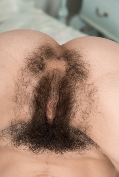 Black haired beauty Luna O sheds her cotton panties to display her hairy bush 97234672