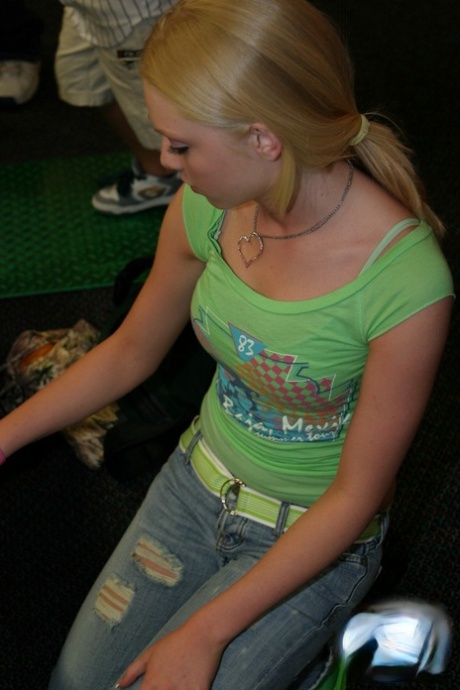Sweet amateur Skye Model showing her slender little body off in tight jeans 46395723