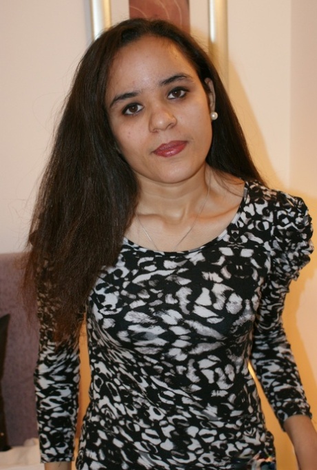 Indian girl uncups her small tits while disrobing to black underwear 79017691