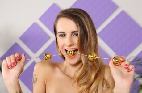 Skinny young girl Adele Unicorn undresses before masturbating with sex toys 52069100