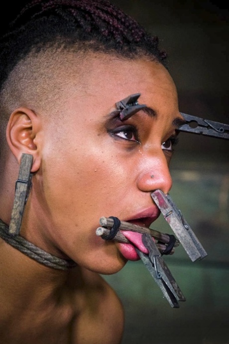 Black and white dykes Nikki Darling & Cadence Cross are humiliated in dungeon 75797342