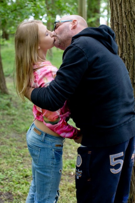 Blonde teen and her sugar daddy get together for sex down by the pond 29623102