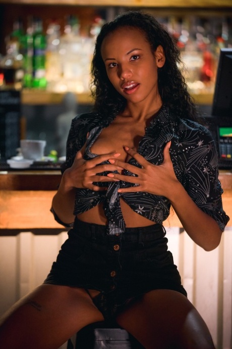 Ebony teen Romy Indy sports a creampie after sex with a white man 65022716