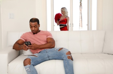 Cute blonde cheerleader Scarlett Hampton has sex with a big black cock 72562865