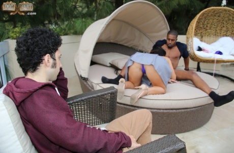 Brunette wife Keisha Grey does it all with black bull in front of hapless cuck 74772338